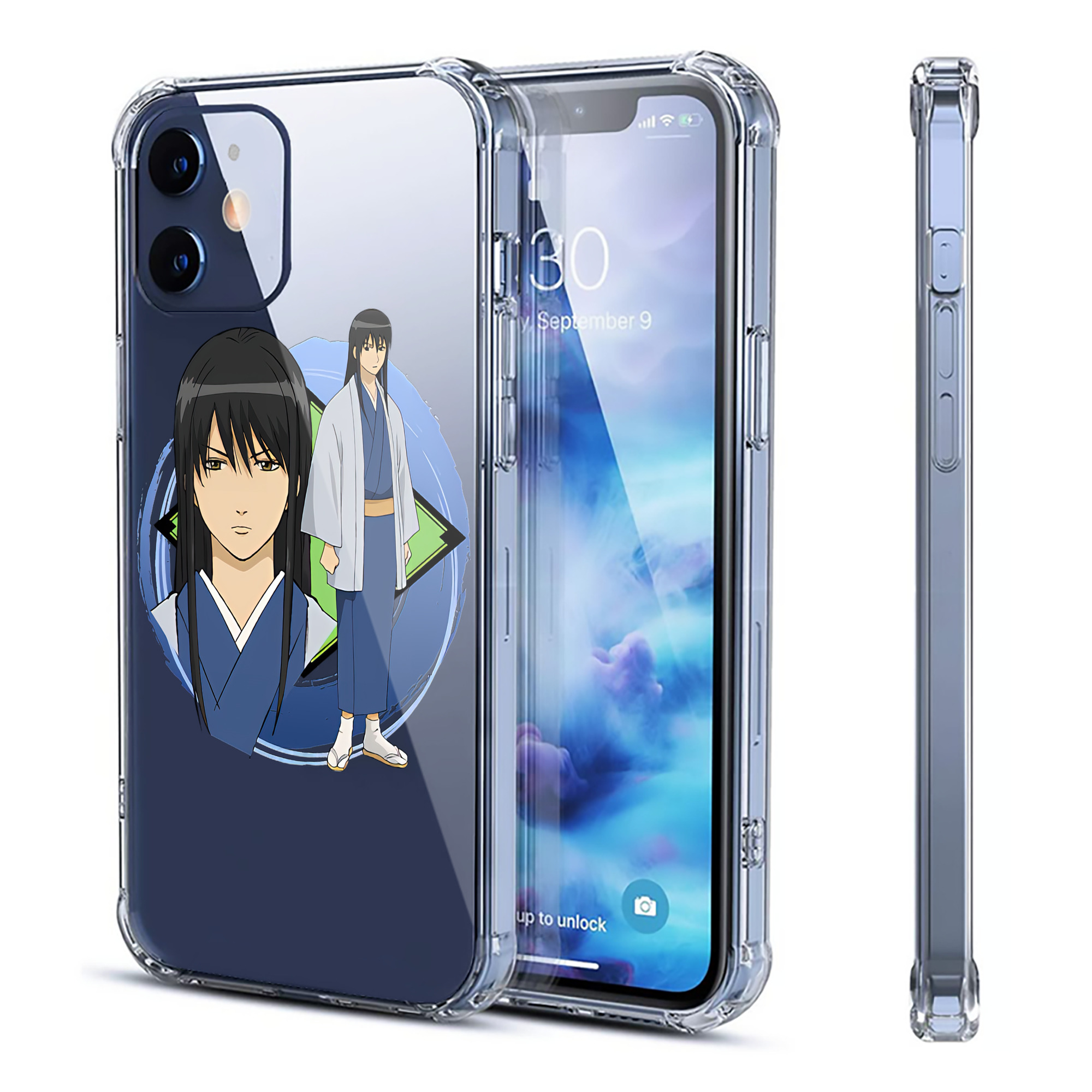 （画像用） ぎんたま 坂田銀時（さかたぎんとき） 神楽 志村新八（しむら しんぱち） GINTAMA Sakata Gintoki Kagura Shimura Shinpachi 【iPhone 12シリーズ対応】透明スマホケース（クリアソフトケース）